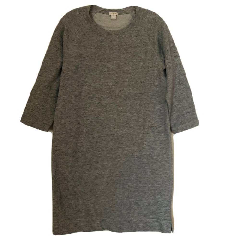 Jcrew Sweatshirt Dress Heather Gray Cotton Small